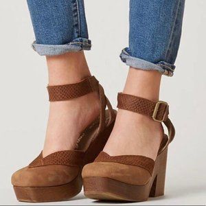 Free People Walk This Way Leather Platform Clogs